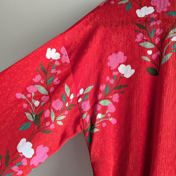 Zara floral wrap midi dress with 3/4 sleeves - Picture 11 of 16